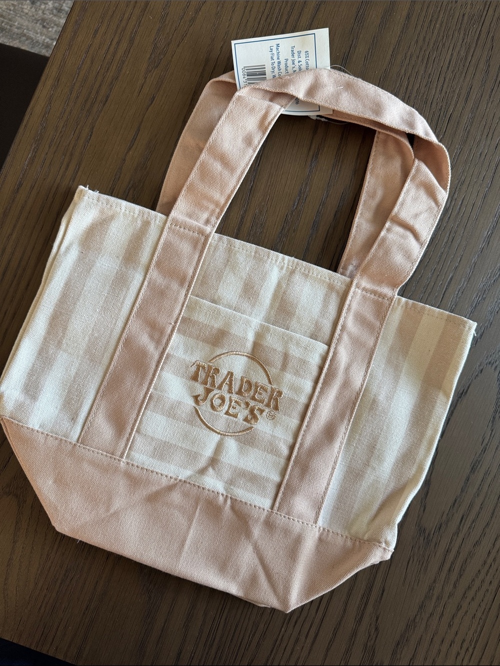 Trader Joe’s Mini Stripe Tote in Beige